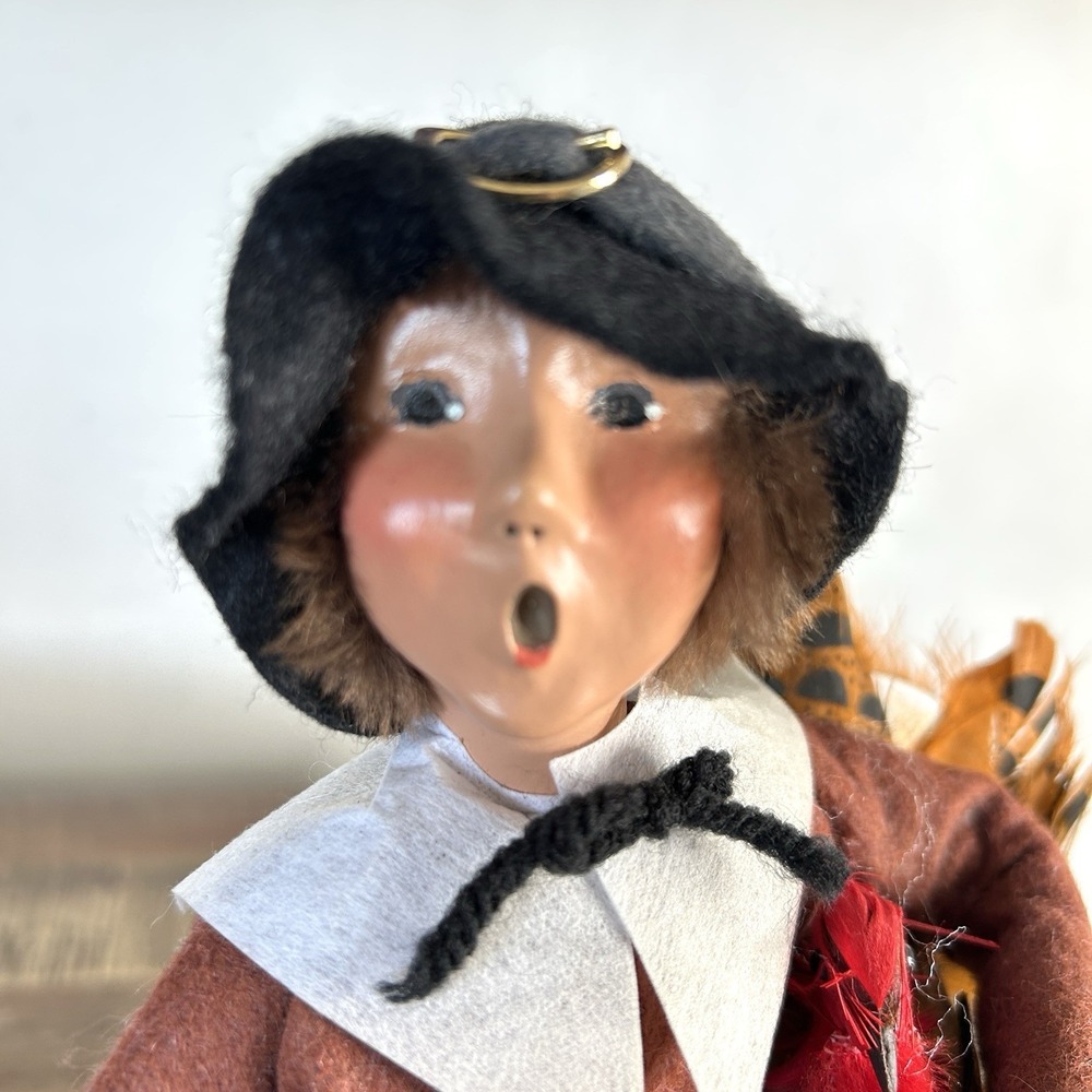 Byers Choice Carolers Pilgrim Turkey Figurine Thanksgiving Holiday Decor 2001 - Picture 2 of 9